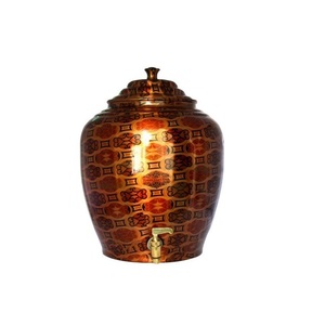 Distributeur de stockage d'eau en métal cuivre pour accessoires de cuisine Ayurveda avantages pour la santé distributeur d'eau potable - Product Image 4