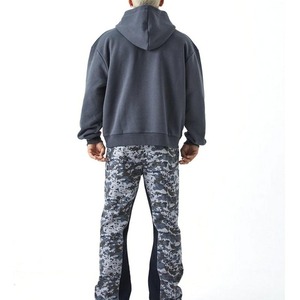 Streetwear d'hiver personnalisé 100% coton épais pour hommes sweat à capuche thermique avec impression 3D en relief taille et couleur personnalisables - Product Image 2