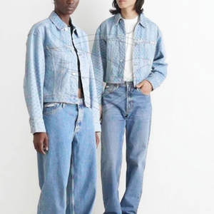 Diseñe su propio logotipo Chaqueta vaquera unisex de alta calidad Nuevo estilo Cantidad a granel Chaqueta vaquera unisex - Product Image 5