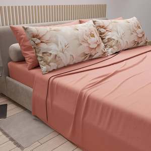 Parure de draps tissés modernes 6 pièces 300 fils/cm² rafraîchissants pour usage domestique/hôtelier, matériau premium infroissable et anti-boulochage, personnalisable OEM - Product Image 2