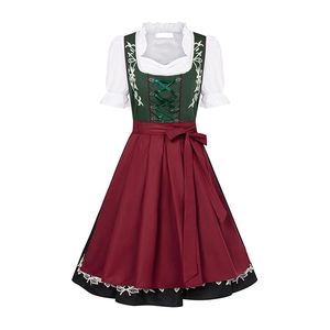100% coton manches courtes Oktoberfest Dirndl robe Unique conception OEM Mini Style bavarois prix de gros à faible coût robes décontractées - Product Image 1