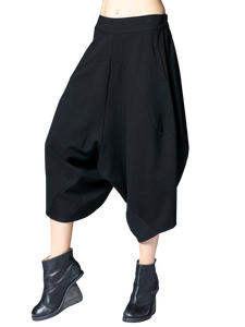 Pantalon de survêtement respirant noir à taille élastique et entrejambe tombant, personnalisé et élégant, unisexe, 100 % polyester, collection 2024 - Product Image 5
