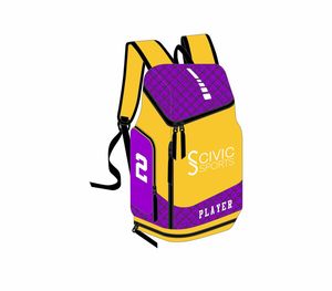 Sac à dos de sport compact promotionnel avec doublure en PVC, imperméable, grande capacité, compartiment de rangement pour le badminton et les chaussures - Product Image 2
