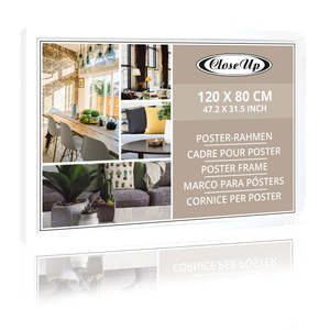 กรอบโปสเตอร์เรซิ่นสีขาวขนาด 80 X 120 ซม. - Product Image 1