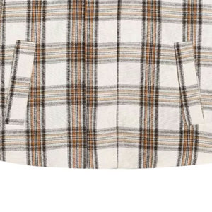 Chaqueta estilo capa a cuadros informal de calidad profesional para mujer con cuello vuelto para primavera y otoño, hecha en Pakistán. - Product Image 6
