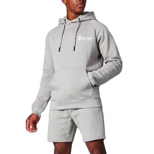 Custom Design High Quality <b>Pullover</b> <b>Men</b> Fleece Hoodie Set Solid Casual Plus Size <b>Men</b> Fleece Hoodie Set - Product Image 1