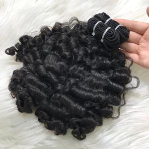 Lot de cheveux vierges birmans One Donor, postiche Jerry Curl noir brut pour femme noire - Product Image 5