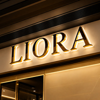 Letrero Comercial LED Personalizado Impermeable, Letras de Canal Acrílicas Metálicas 3D Retroiluminadas, Letrero con Logotipo de Empresa para Exteriores