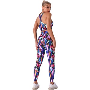 Ensembles de yoga réversibles 2 pièces de haute qualité pour femmes ensembles de fitness solides taille élastique équipement de yoga personnalisable pour la peau - Product Image 2