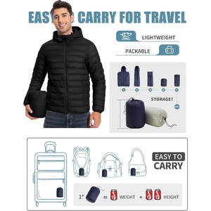 Veste matelassée chaude pour hommes avec veste d'hiver légère et respirante pour hommes Design matelassé pour hommes - Product Image 2