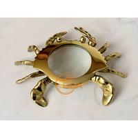 Loupe de lecture décorative en laiton de style nautique vintage, avec verre optique en forme de crabe, presse-papiers, protection oculaire, style antique