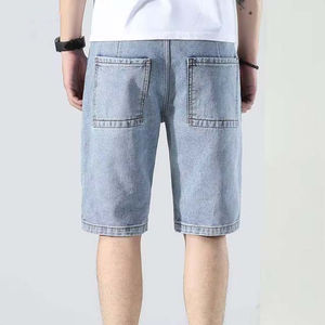 Pantalones Cortos de Mezclilla para Hombre Más Vendidos, Lavado Claro, Corte Recto, con Botones, Transpirables, Estilo Urbano, Cintura Alta, 100% Algodón, Tallas Grandes, OEM Personalizado - Product Image 2