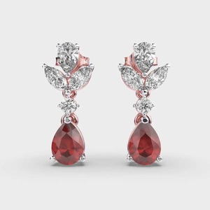 Premium Quality Diamond <b>Earrings</b> Thoughtful Luxury Gift for Valentines Day or Christmas Export Sale - Product Image 5