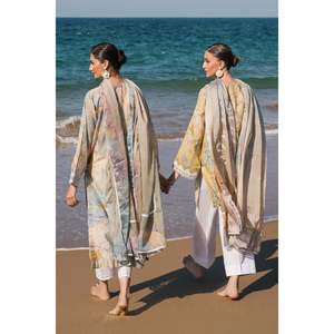Conjunto de traje de mujer bordado e impreso en tela de algodón SF-4121 - Product Image 6