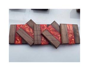 Posavasos de madera de Oliva de resina epoxi personalizado, posavasos de lujo para decoración del hogar para bebidas, alfombrillas y almohadillas de madera de resina personalizadas populares - Product Image 5