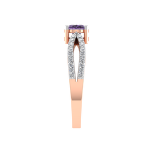 East West Setting Oval Cut Lab Grown Diamond Anillo de compromiso IGI Certified 14K Oro sólido Anillos de fiesta de lujo - Product Image 2