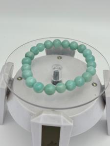 Bracelet en Amazonite Naturelle de Qualité Supérieure, Perles Rondes Lisses, Bijou de Guérison en Cristal, Cadeau Inspiré du Quartz Diamanté - Product Image 4