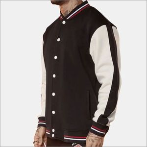 Blouson universitaire homme personnalisé de haute qualité, style streetwear, hiver, manches brodées, logo frontal, imperméable - Product Image 2