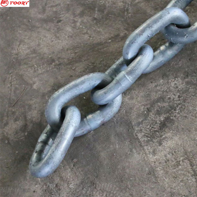Горячеоцинкованная конвейерная устойчивая катушка, цепная износ, легированная сталь, Термообработанная подъемная цепь для