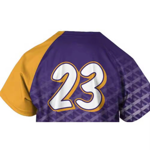 All Seasons Adult <b>Fit</b> Custom Purple Geometric Print <b>V</b>-Neck Short Sleeve Jersey Unisex Quick Dry Sublimation Sport Shirt - Product Image 3