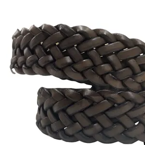 皮带珠宝可持续最佳价格畅销产品多功能皮绳平手工编织真皮绳
