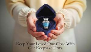 Blue Keepsake <b>Mini</b> Cremation <b>Urn</b> <b>for</b> <b>Ashes</b> with Heart Shaped Box Handcrafted <b>Mini</b> <b>Urn</b> Best Decorative <b>Urns</b> Funeral Supplies - Product Image 5