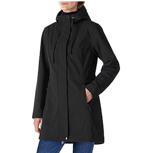Chaqueta Impermeable Ligera para Mujer, Forrada de Polar, con Capucha, Cortavientos, Abrigo Largo - Product Image 2