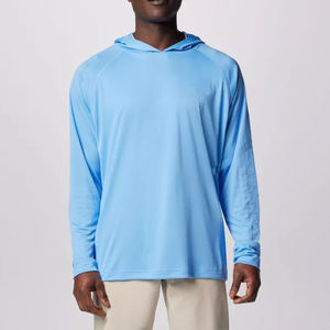 เสื้อตกปลาแขนยาวมีฮู้ดกันแดด UPF50+ ผ้าโพลีเอสเตอร์ผสมคอตตอน ระบายอากาศได้ดี สำหรับผู้ชาย รุ่นใหม่ล่าสุด - Product Image 1