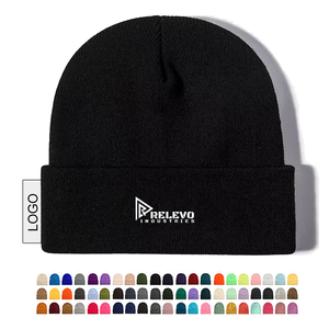 Nouveau fabricant en gros de bonnets thermiques en tricot uni pour l'automne et l'hiver, bonnets d'hiver avec étiquette personnalisée - Product Image 6
