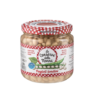 Conserves de la grand-mère, haricots ronds en conserve, pot en verre, 360 g par paquet, lot de 12 paquets - Product Image 1