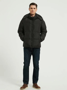 Chaqueta acolchada personalizada al por mayor para hombre, chaqueta bomber acolchada a la moda de nuevo diseño, capucha, burbuja impermeable blanca - Product Image 2