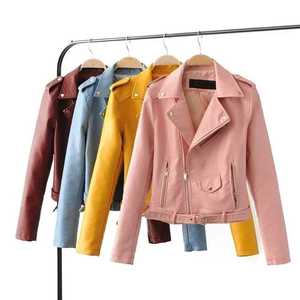 Chaqueta de Cuero para Mujer de Manga Larga, de Piel de Oveja, Transpirable, Totalmente Personalizable, de Alta Calidad, en Oferta - Product Image 5