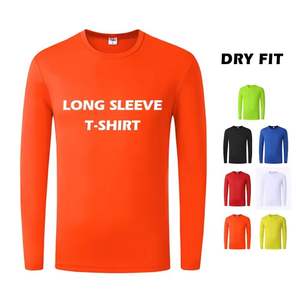 Camiseta de manga larga barata en blanco personalizada con estampado de sublimación y logotipo para hombre, camiseta de manga larga de poliéster de secado rápido para hombre - Product Image 2