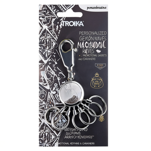 Portachiavi Personalizzati con Onde Geometriche, Gadget Promozionali e Moschettoni - Product Image 2