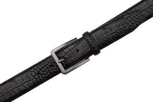Cinturón de Cuero Vacuno Genuino Vintage de Alta Calidad para Hombre, con Hebilla de Acero, para Vestir Casual o de Trabajo, para Jeans, Novedad de 2024 - Product Image 4