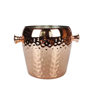 Seaux à glace de haute qualité pour le vin et les boissons seau refroidisseur seau à glace de luxe pour les refroidisseurs de vin de bar avec poignée en cuir marron - Product Image 5