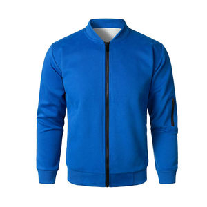 High Quality Custom Satin Bomber <b>Jacket</b> <b>Men</b> Solid Color Stand Collar Windbreaker Casual Woven Printed Winter OEM Service Front - Product Image 2