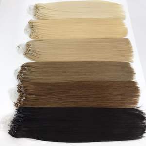 La meilleure qualité prix de gros pré-collage Microlop cheveux raides blonds couleur Extensions de cheveux cuticule aligné - Product Image 4
