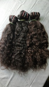 ผมต่อทำจากผมมนุษย์แบบเรียสำหรับต่อทำจากหนังแบบเส้นเดียวจากวัดอินเดีย - Product Image 2