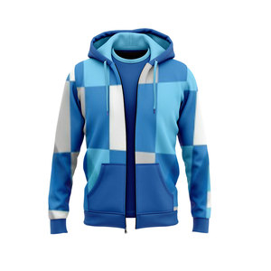 เสื้อฮู้ดดี้ผู้ชายผ้าคอตตอนผสมโพลีเอสเตอร์คุณภาพสูง พิมพ์โลโก้ตามสั่ง แบบไม่มีลาย - Product Image 1