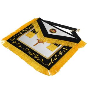 Delantal de Comandante de la Caballería Templaria - Negro con Flecos Dorados, Delantal Masónico de los Caballeros Templarios - Product Image 2