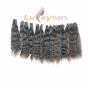 ผมแท้ 100% สีธรรมชาติ สำหรับผู้หญิงผิวสี ผมอินเดียแบบไม่ผ่านกระบวนการ  ลอนลึกแบบหลวม  แบบมัด  จัดเรียงเกล็ดผม  ต่อผมแท้ - Product Image 5