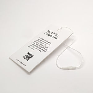 Ensemble d'étiquettes volantes en papier de texture de luxe avec joint de ficelle étiquette pivotante en carton spécial conception personnalisée Logo marque pour vêtement vêtements - Product Image 6