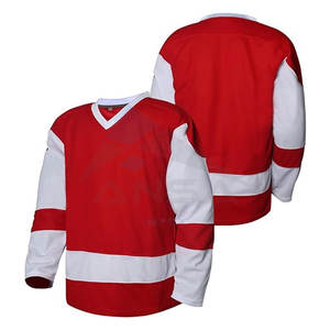 Maillot de hockey sur glace pour hommes, manches longues, à enfiler, en tissu polyester respirant - Product Image 2
