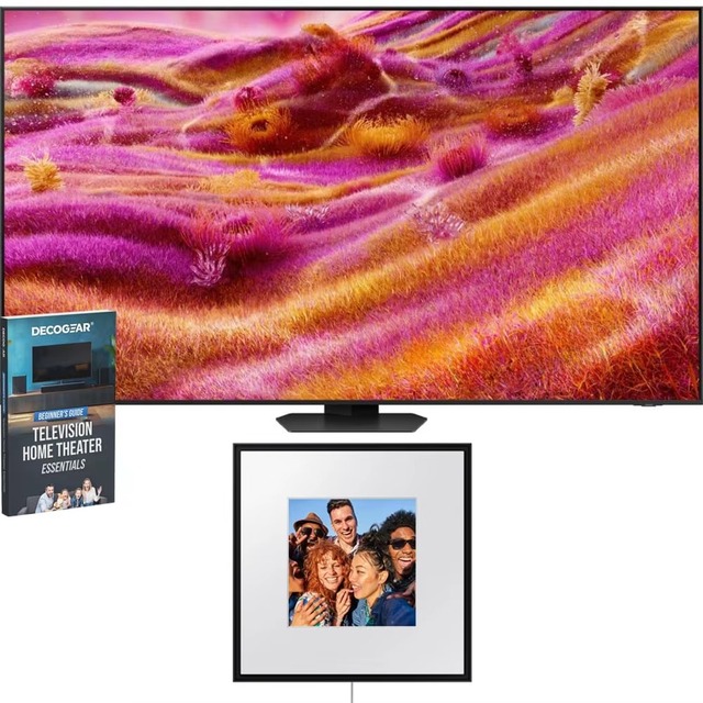 43 Inch 4K Ultra HD QLED Smart TV 120Hz Black Compact Size Display AI Features Home Entertainment