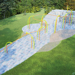 Moetry diseño personalizado Flying Fox Playground Zip Wire Line Ziplines para Park Children's Hanging Cable Tyrolean Ropeway - Product Image 3