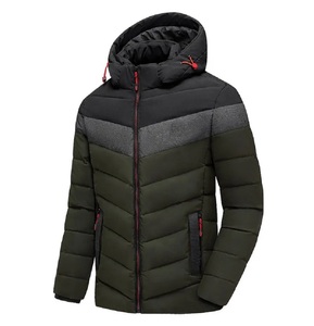 Veste d'hiver pour hommes, parka respirante à col montant, chaude et décontractée avec décoration brodée, épaisse et collée. - Product Image 5