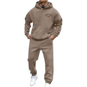 2025 invierno sólido tendencia chándal conjunto logotipo personalizado Jogger Sudadera con capucha traje para hombres mujeres gimnasio ropa deportiva Streetwear marca - Product Image 1