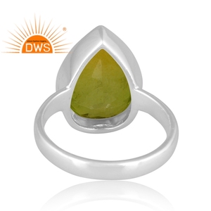 Best Selling Fine Sterling Silver Doublet <b>Peridot</b> Quartz Gemstone Stackable <b>Ring</b> Custom Jewelry for Women Gift for Her - Product Image 4