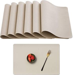 Wholesale <b>Leather</b> Dining Table Mats and Pads Washable Easy to Clean Heat Resistant <b>Placemat</b> for Dinner Table Use - Product Image 4